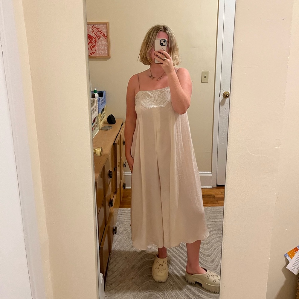 Satin sleep jumpsuit